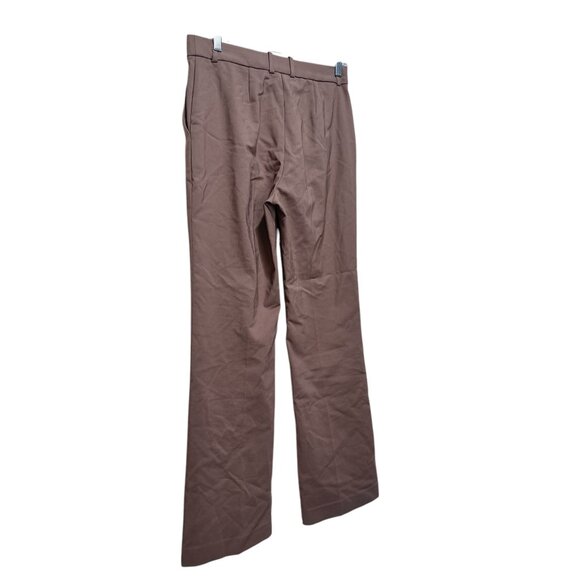 Aritzia Publish Trousers Pants Womens 8 Brown High Rise Bootcut Tailored Office - Picture 16 of 16